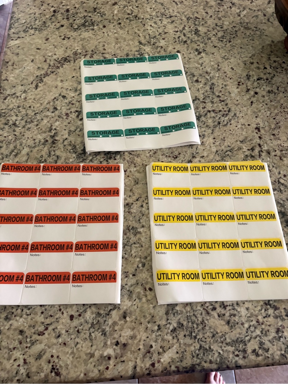 Color coded moving/packing stickers - Picture 2 of 5